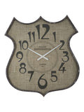 Orologio da parete in legno oro, 83x7x90 cm – Saddle