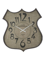 Orologio da parete in legno oro, 83x7x90 cm – Saddle