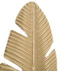 Scultura Foglia C/porta Candela Glam, 10x10x34 cm