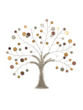 Pannello decorativo da parete in metallo, 88x2,5x88 cm – Tree