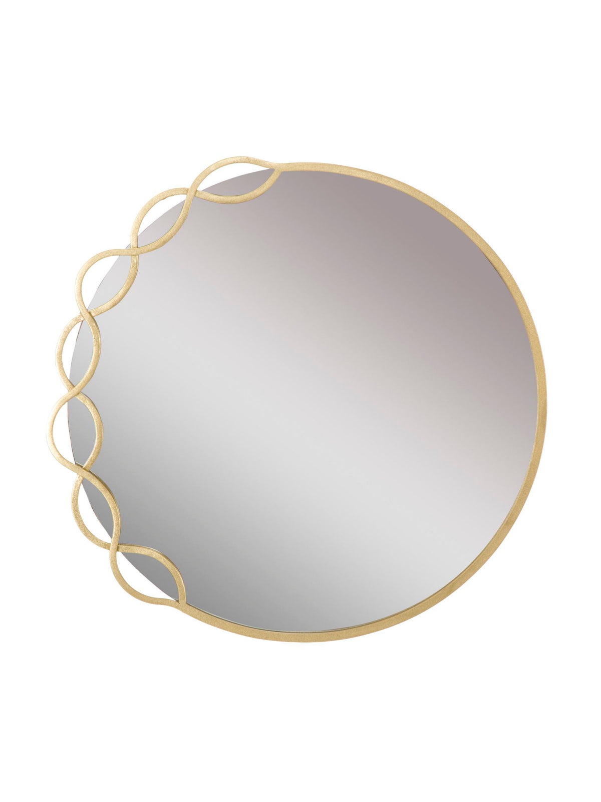 Specchio da parete in metallo oro, 73,5x2x72 cm – Eleonor