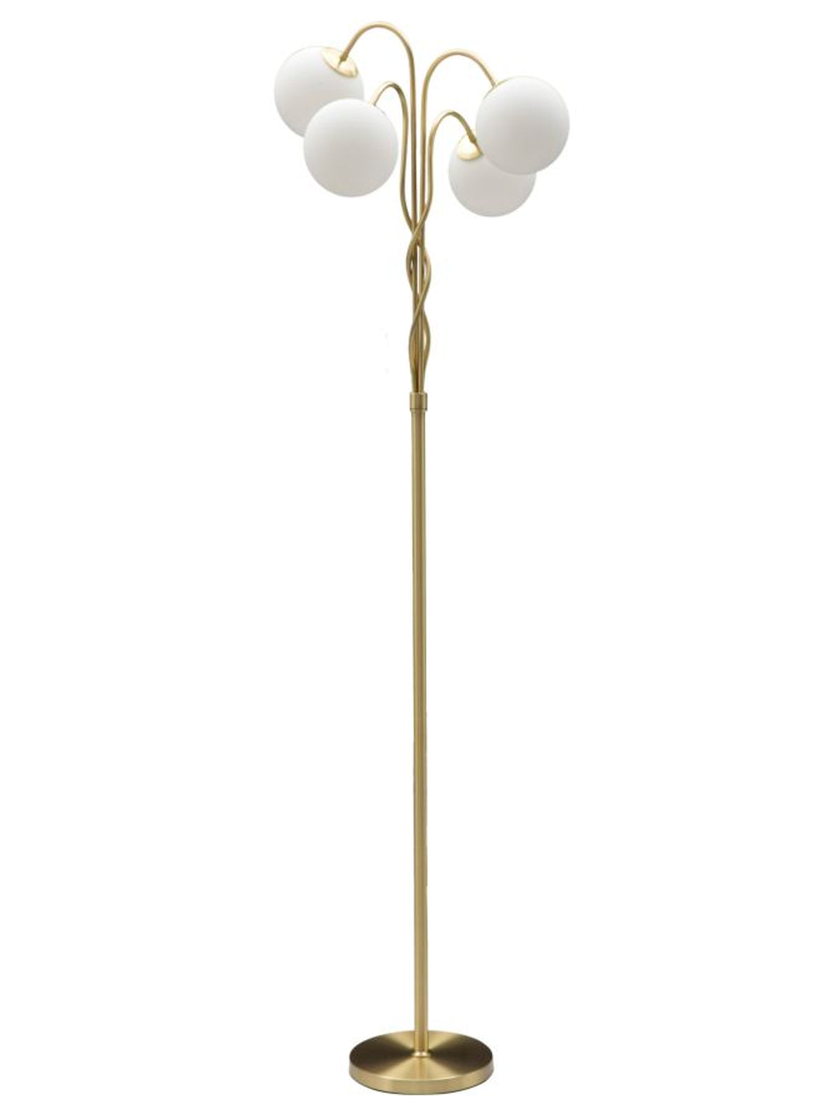Lampada da terra in metallo bianco, Ø54x176 cm – Glamy