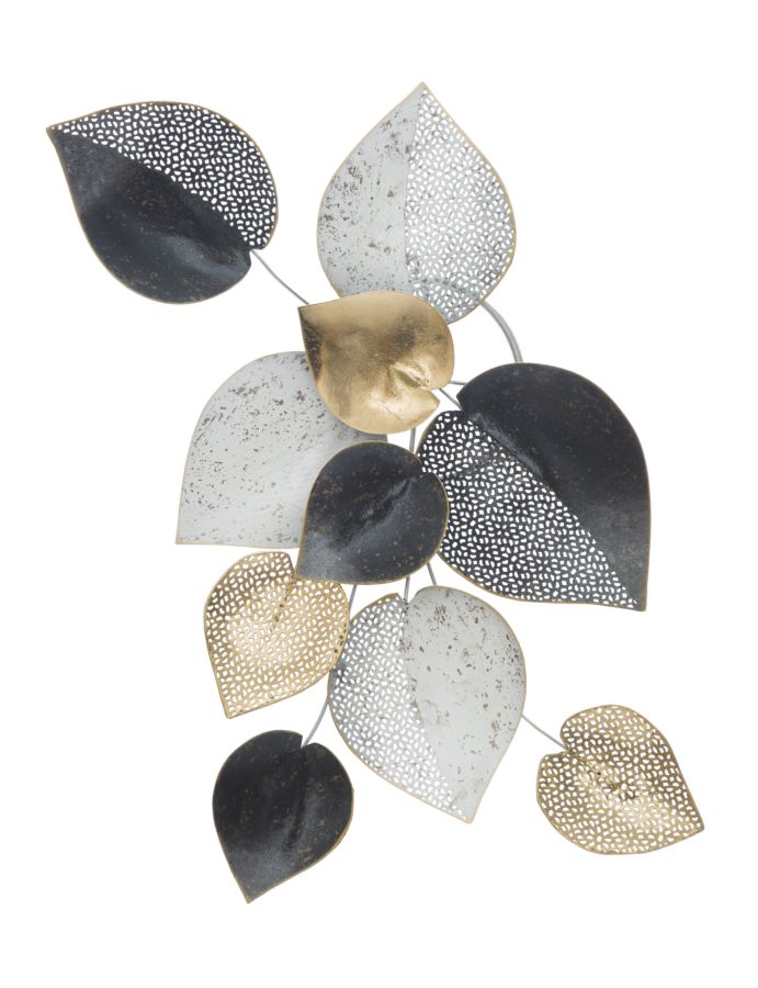 Pannello in ferro Half Leaf B, 62,5x5,5x40 cm