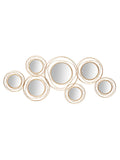 Specchio da parete in metallo oro, 124,5x4x53,5 cm – Pannello Specchio