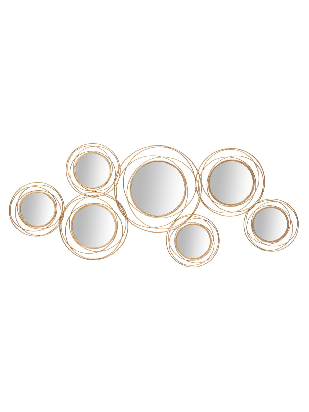 Specchio da parete in metallo oro, 124,5x4x53,5 cm – Pannello Specchio