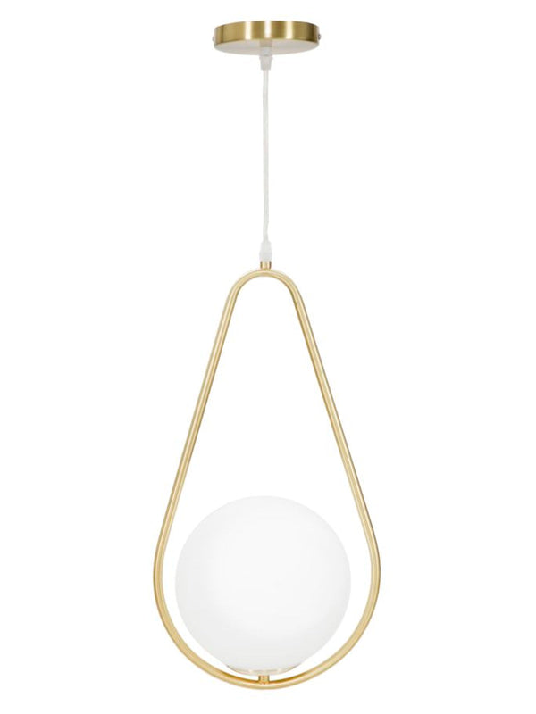 Lampadario a sospensione in metallo oro, 24x20x46 cm – Glamy Drop