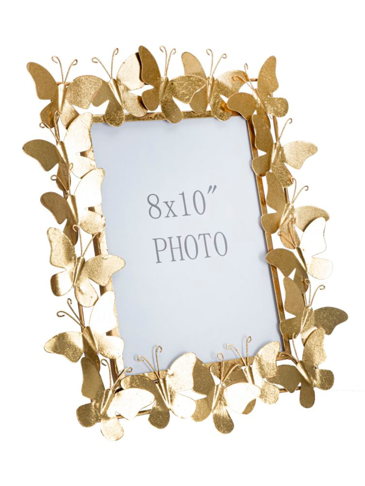 Cornice portafoto in metallo oro, 35x15x38 cm – Butterfly Glam
