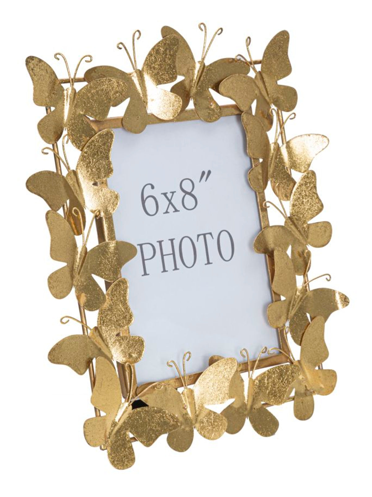 Cornice portafoto in metallo oro, 28x11,5x30,5 cm – Butterfly Glam
