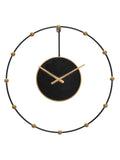 Orologio da parete in metallo nero, Ø61x4,5 cm – Pearl