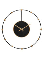 Orologio da parete in metallo nero, Ø61x4,5 cm – Pearl