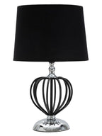 Lampada da tavolo in metallo nero, Ø28x44,5 cm – Darky Silver