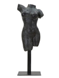 Scultura decorativa in resina nera, 19x17x50 cm – Museum Woman