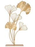 Scultura decorativa in metallo oro, 26x11,5x44,5 cm – Leaf