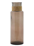 Vaso decorativo in vetro, Ø15x45 cm – Rope Noa