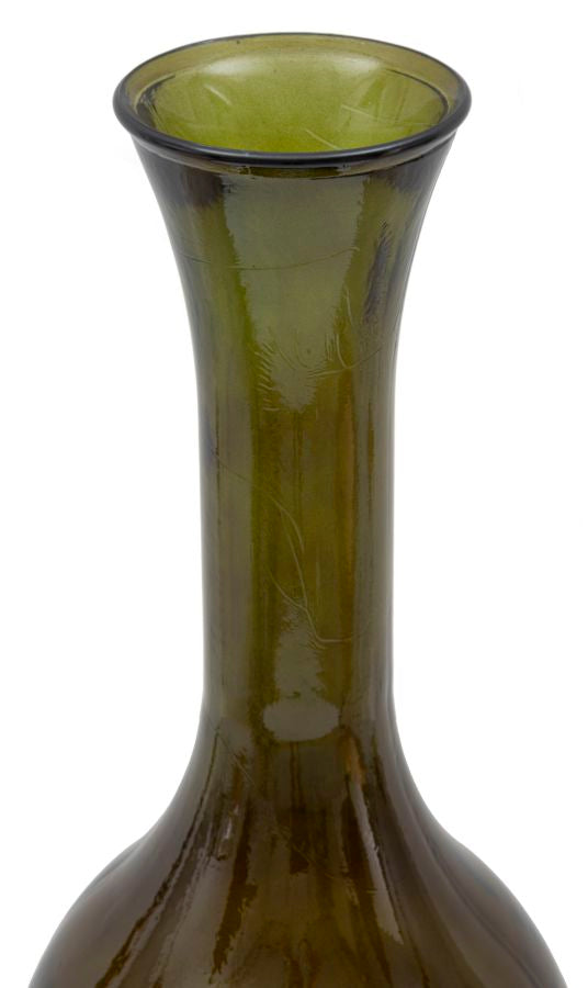 Vaso Jarron vetro Riciclato Green, Ø30x100 cm
