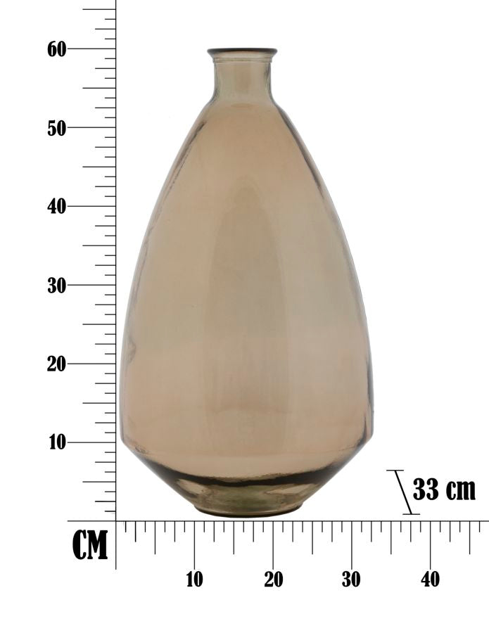 Vaso Jarron Adobe vetro Riciclato, Ø33x60 cm