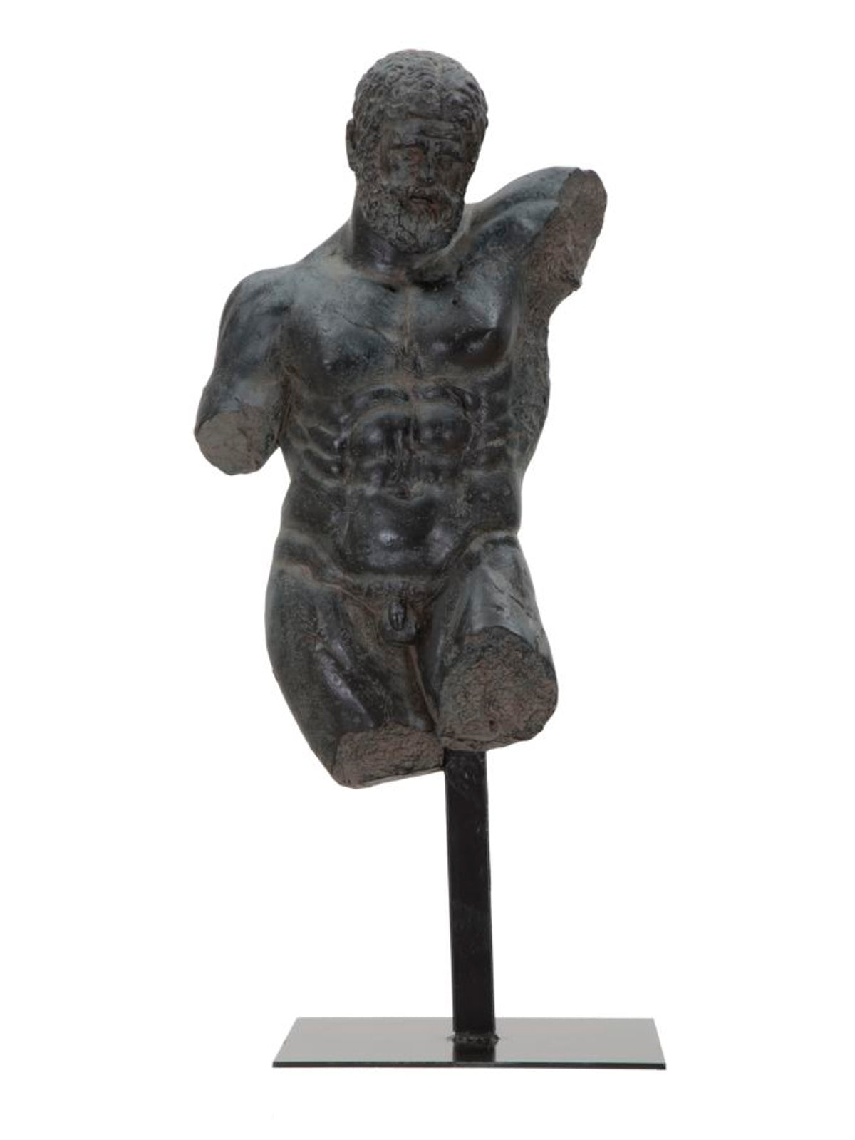 Scultura decorativa in resina nera, 26x22x57,5 cm – Museum Man