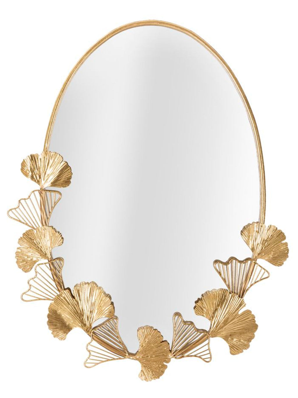 Specchio da parete in metallo oro, 61,5x3x78 cm – Little Leaf