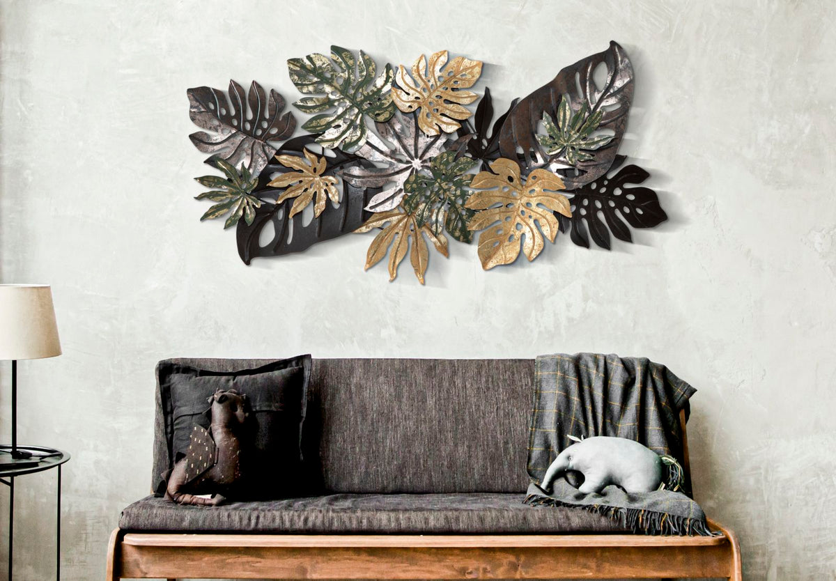 Pannello in ferro Antique Leaf, 133x10x67 cm