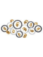 Pannello decorativo da parete in ferro multicolore, 126x5x58 cm – Arty