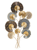 Pannello decorativo da parete in ferro multicolore, 63,5x4x109,5 cm