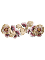 Pannello decorativo da parete in ferro, 130x5,5x54 cm – Color A
