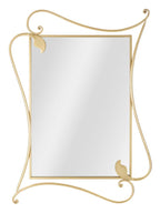 Specchio da parete in metallo oro, 80x4x110 cm – Petal
