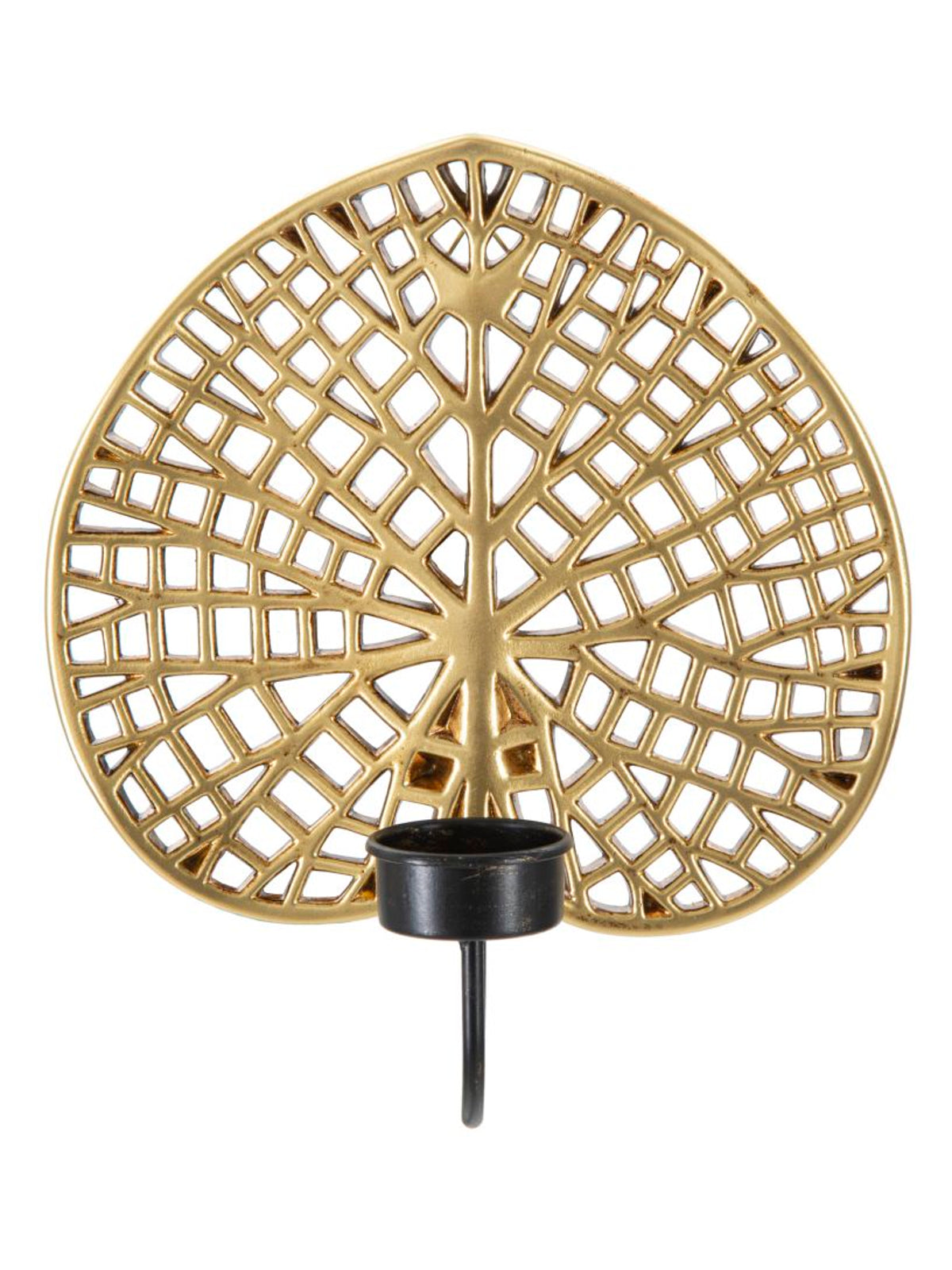 Portacandele da parete in resina oro, 20x8x22,2 cm – Lotus