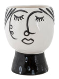 Vaso decorativo in ceramica bianca, Ø14x18,2 cm – Pot Face