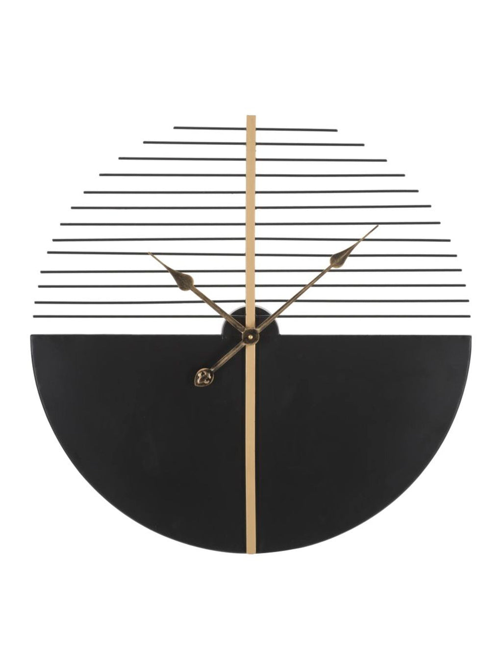 Orologio da parete in metallo nero, Ø60x4,5 cm – Glam Stick