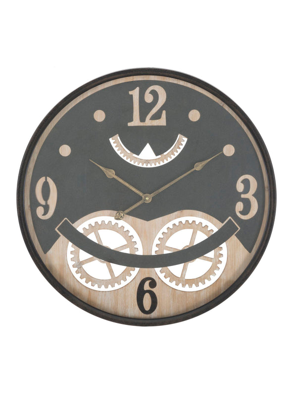 Orologio da parete in metallo nero, Ø67x6,5 cm – Xxx