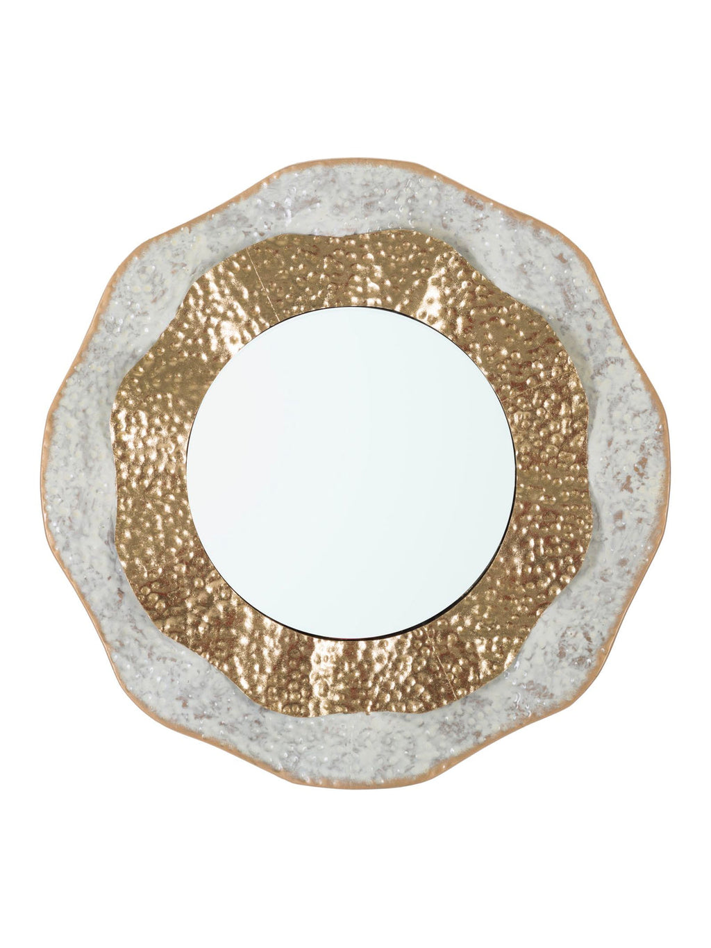 Specchio da parete in metallo oro, Ø54,5x4,5 cm – Shai