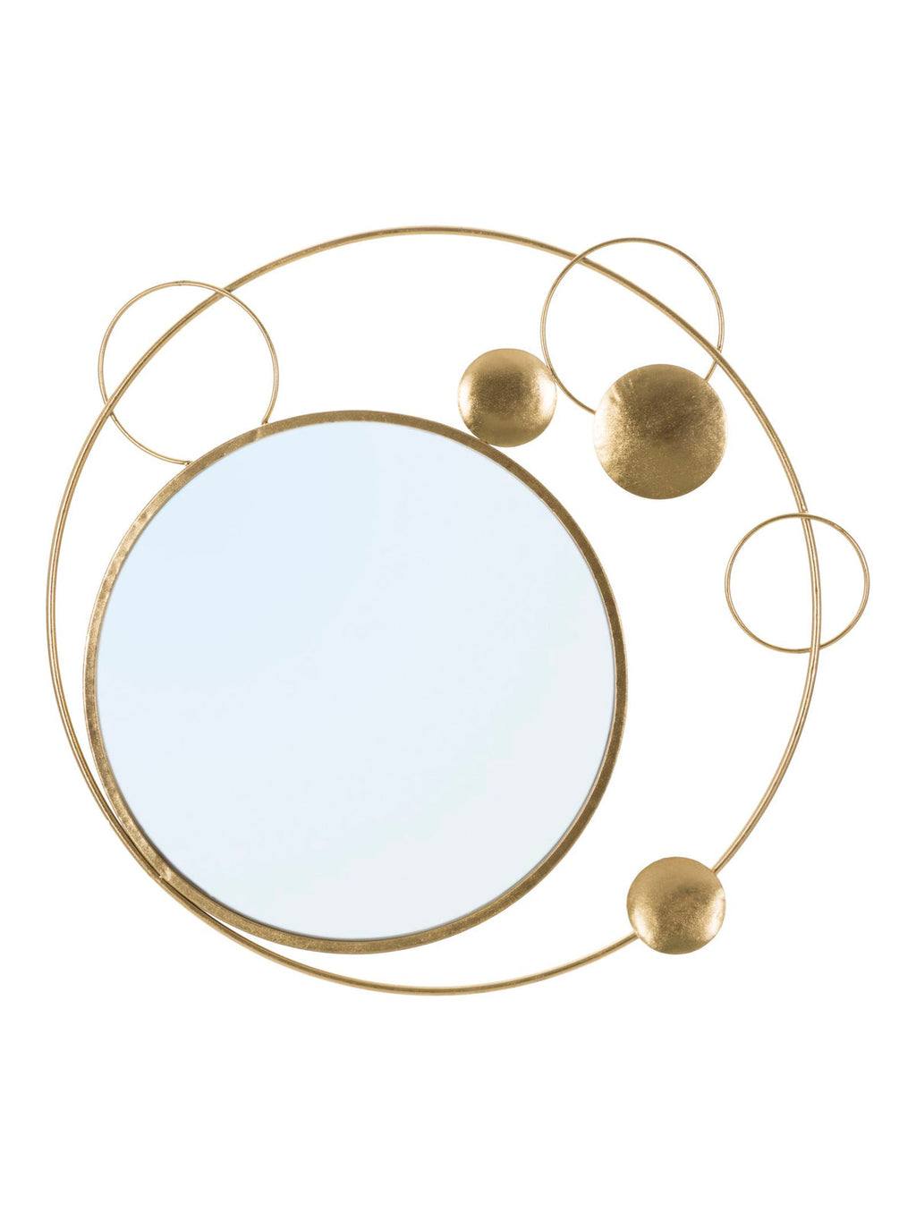 Specchio da parete in metallo oro, 90x3x83 cm – Planet