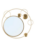 Specchio da parete in metallo oro, 90x3x83 cm – Planet