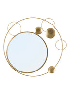 Specchio da parete in metallo oro, 90x3x83 cm – Planet