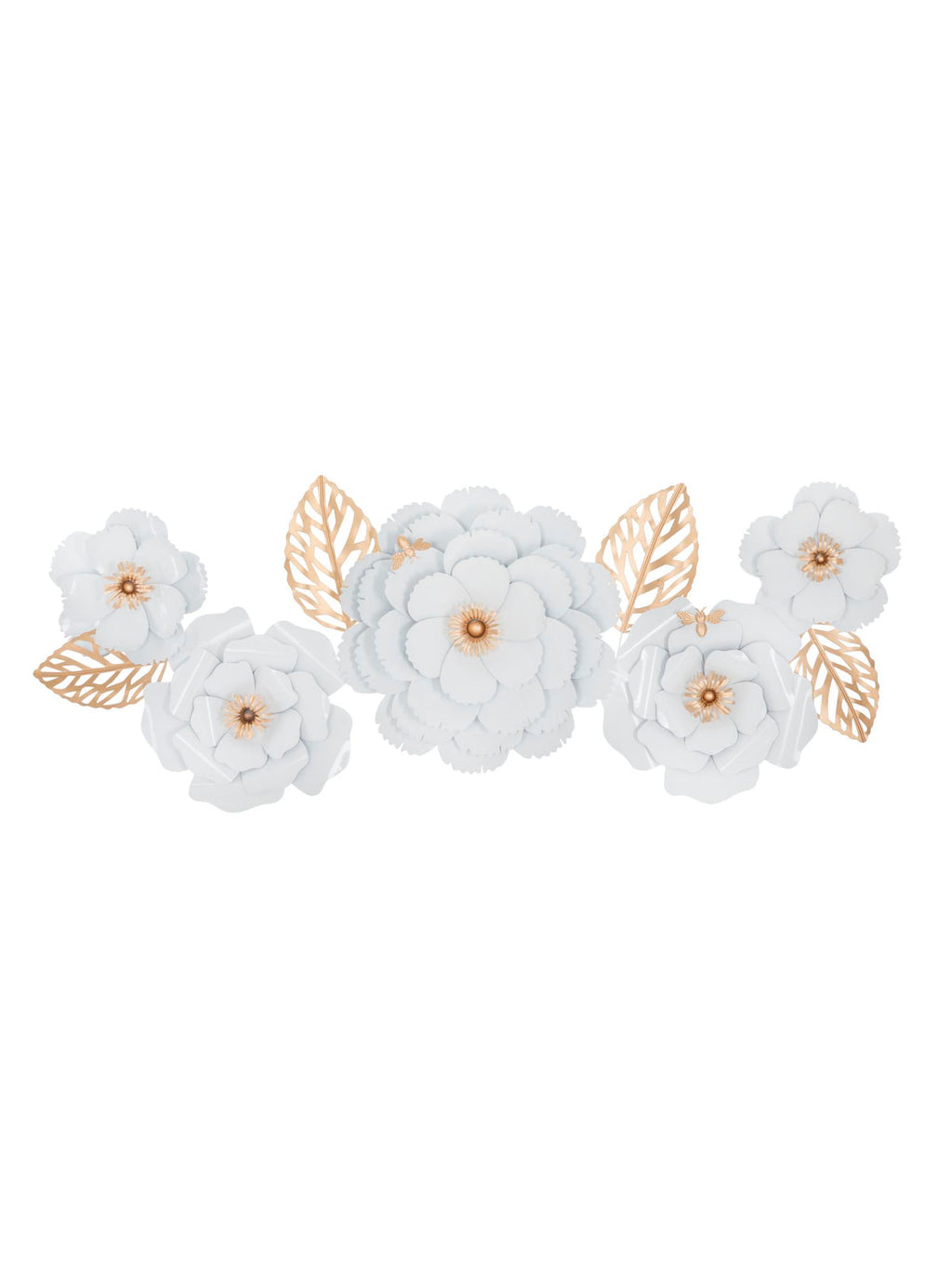 Pannello decorativo da parete in metallo bianco – Decor 158x9x60