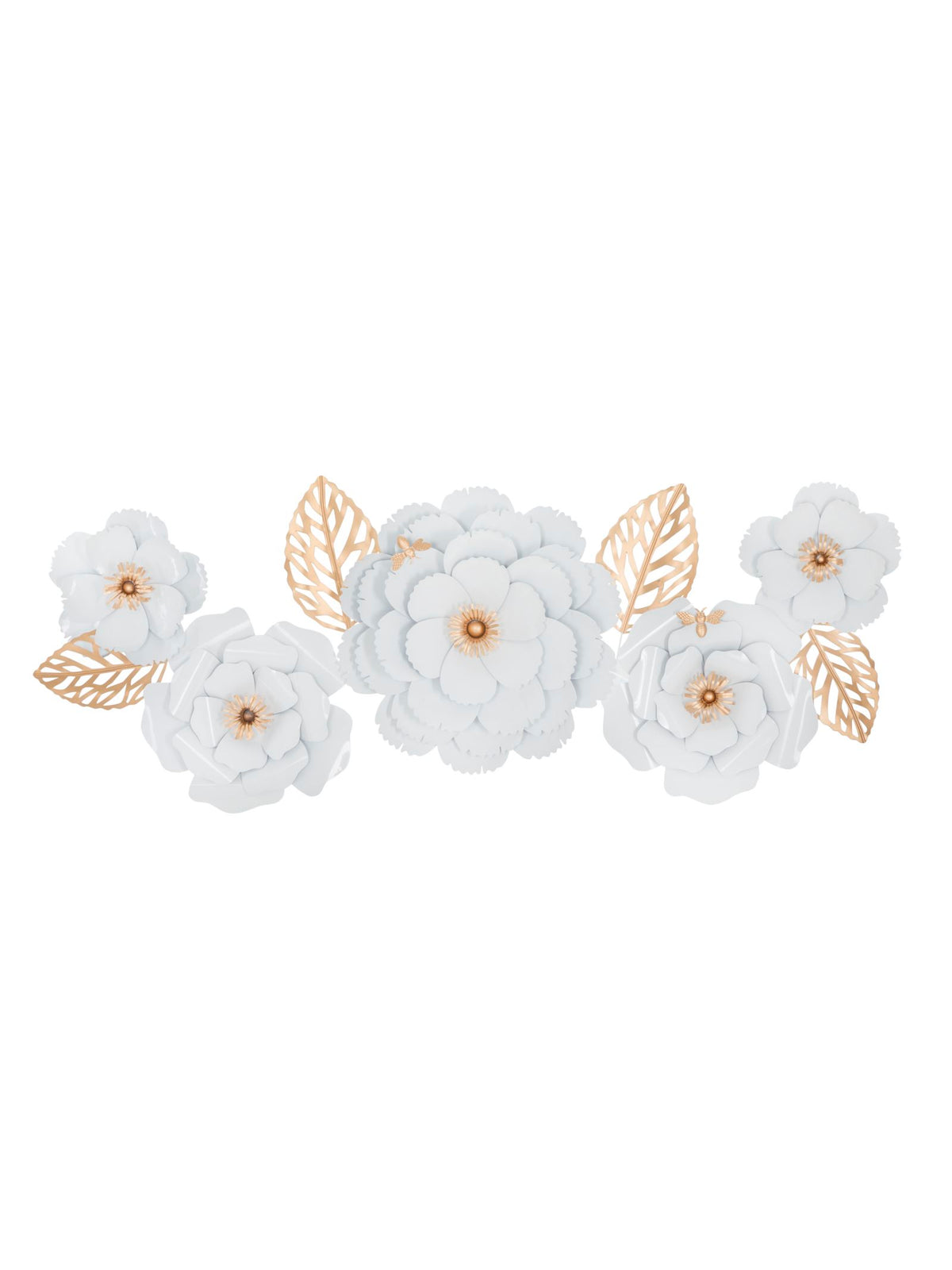 Pannello decorativo da parete in metallo bianco – Decor 158x9x60