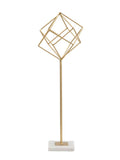 Scultura decorativa in metallo oro, 16x18x52,5 cm – Cube
