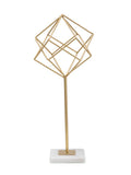 Scultura decorativa in metallo oro, 16x18x41,5 cm – Cube