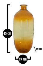 Vaso Botella Napoles vetro Riciclato Orange, Ø19x45 cm