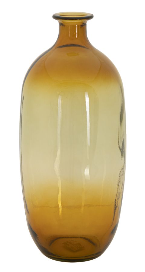 Vaso Botella Napoles vetro Riciclato Orange, Ø16x38 cm