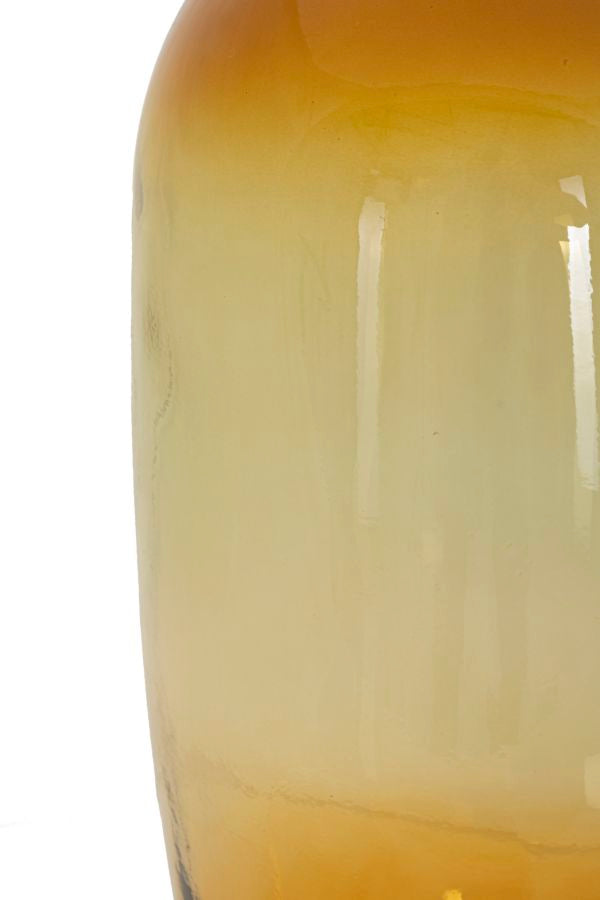 Vaso Botella Napoles vetro Riciclato Orange, Ø16x38 cm