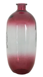 Vaso Botella Napoles vetro Riciclato Red, Ø19x45 cm