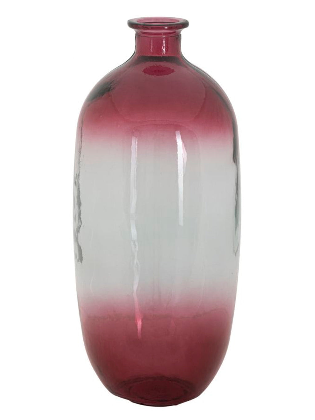 Vaso decorativo in vetro rosso, Ø19x45 cm – Botella Napoles