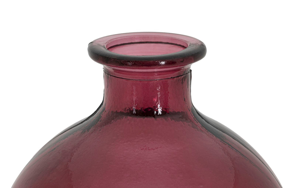 Vaso Botella Napoles vetro Riciclato Red, Ø19x45 cm