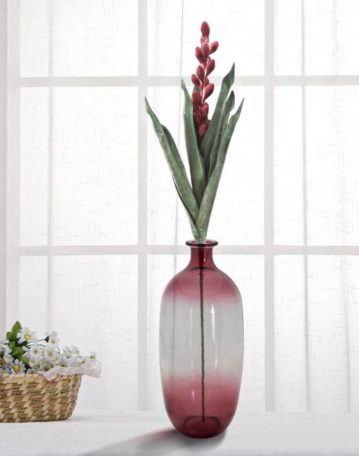 Vaso Botella Napoles vetro Riciclato Red, Ø16x38 cm
