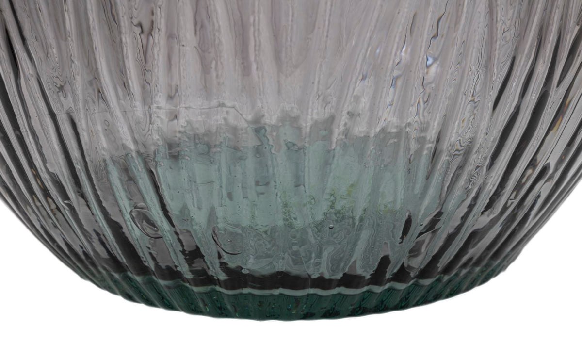 Vaso Jarron Arabe Low vetro Riciclato Fumo, Ø34x75 cm