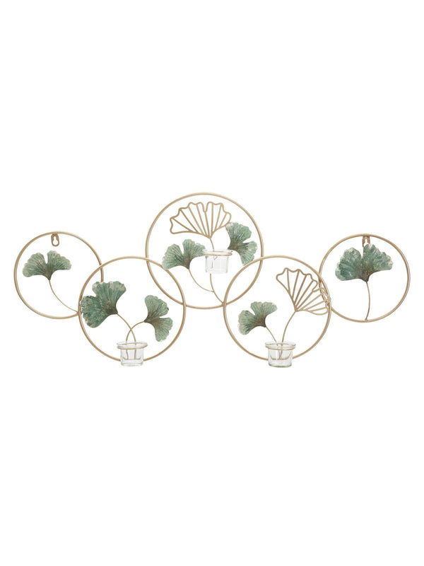 Portacandele da parete in metallo multicolore, 80x7,5x35,5 cm – Greenery