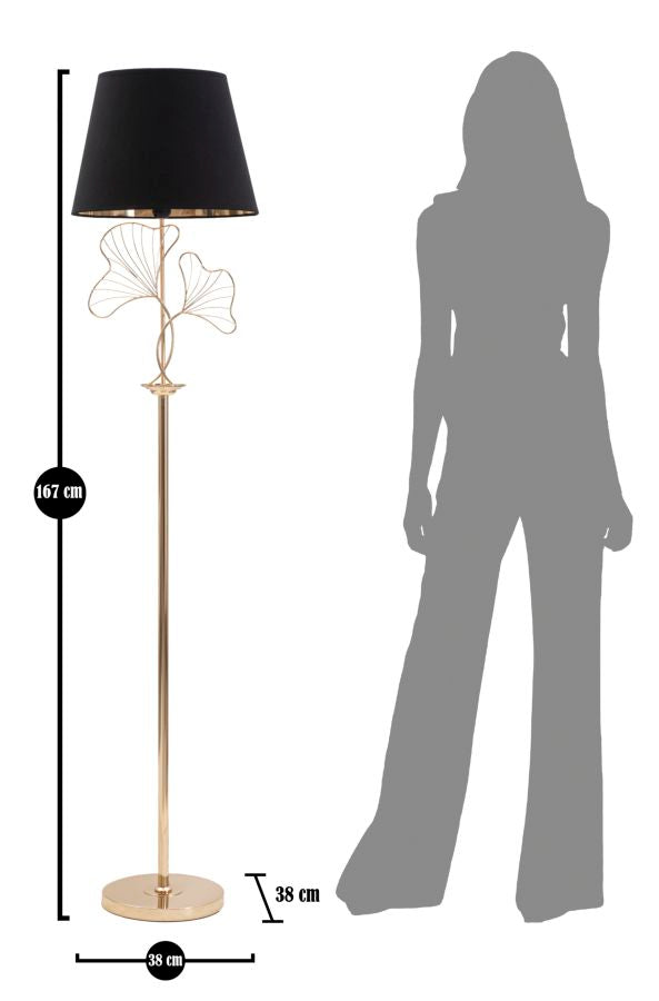 Lampada da terra Leaves, Ø38x167 cm