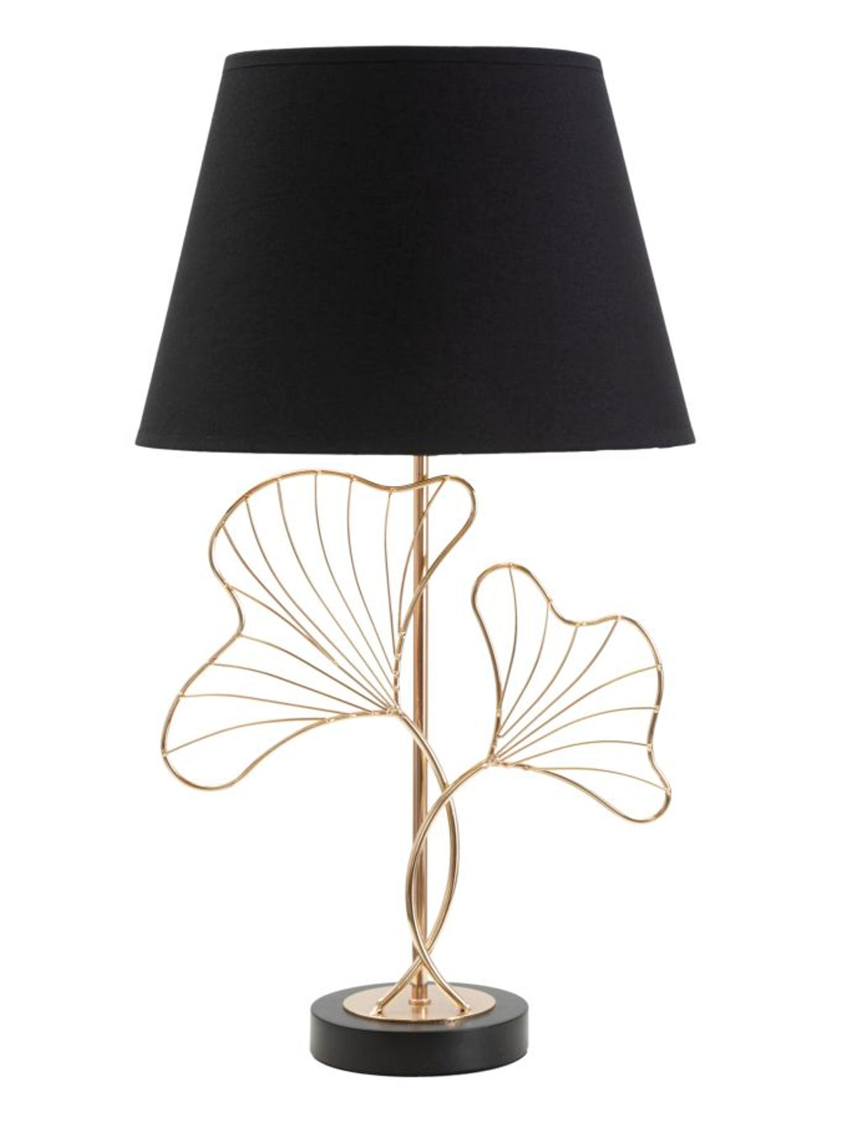 Lampada da tavolo in metallo nero, Ø30x60 cm – Leaves